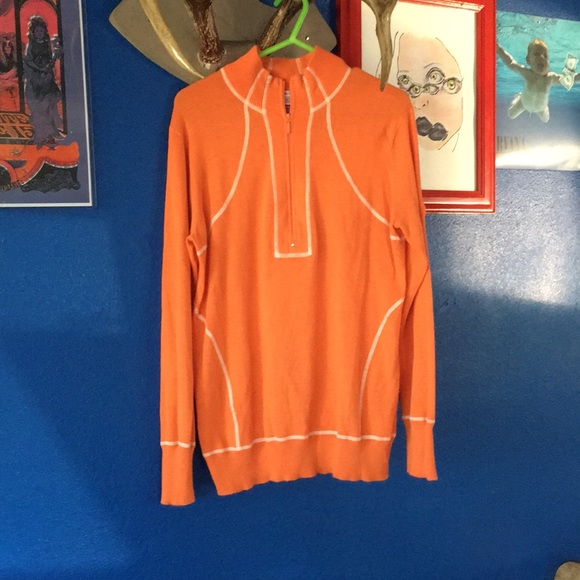 Peter Millar Tops - PETER MILLAR - 1/4 zip orange top